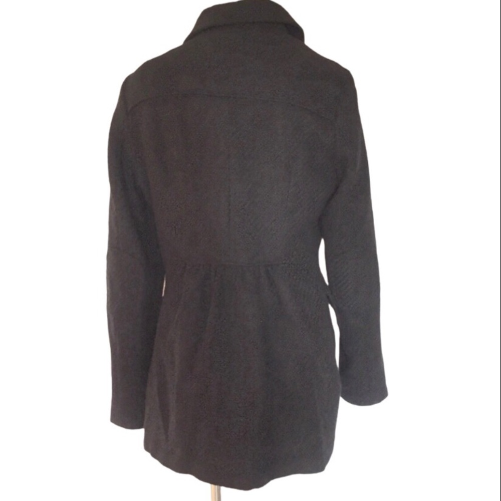 š“Billabong dark blue tailored feminine jacket hidden zipper 3 button closure L - Picture 5 of 8
